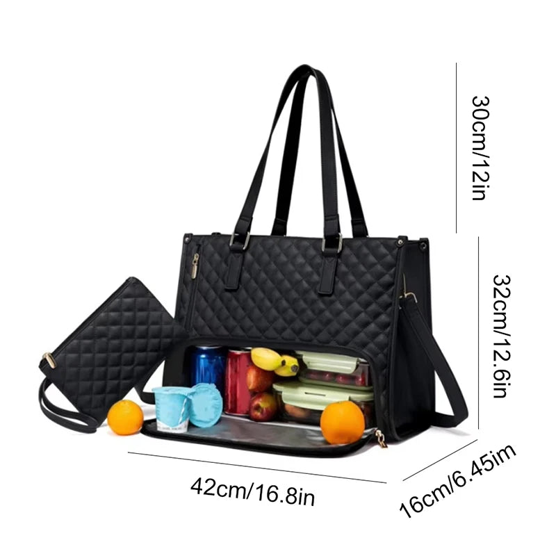 Voyage Luxury Dual-Compartment Thermal Tote
