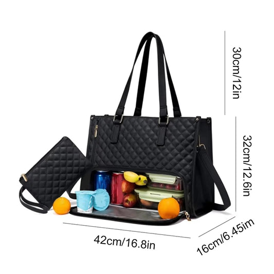 Voyage Luxury Dual-Compartment Thermal Tote