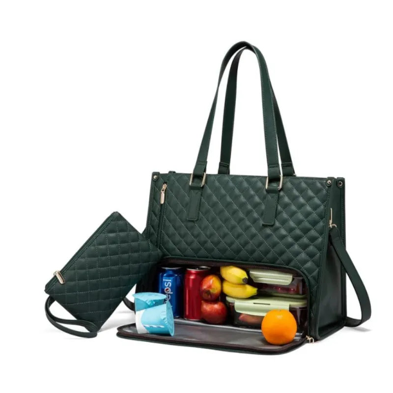 Voyage Luxury Dual-Compartment Thermal Tote